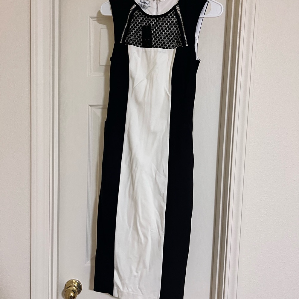Elegant Black and White Dress